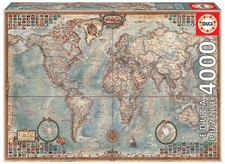 Educa 4,000 Piece Puzzle - The World Map 14827