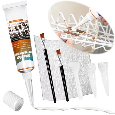 1.7oz White Dishwasher Rack Repair Paint, Food-Safe Rust Touch Up Coating Kit...