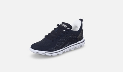 Propét Women s TravelActiv Axial Walking Athletic Shoes   Navy/White- OB