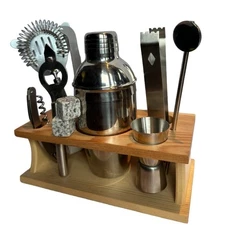 10-Piece Cocktail Shaker Set Bartender Kit Bar Tools Housewarming Gift