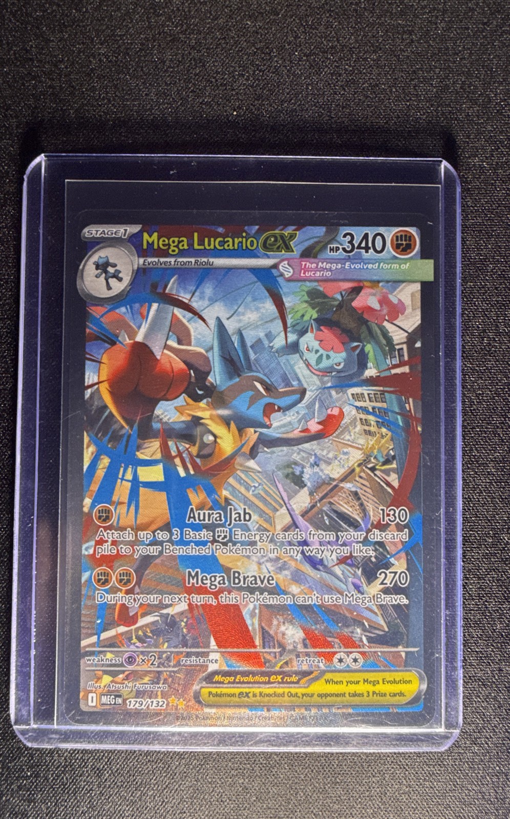 Mega Lucario ex 179/132 Me01: Mega Evolution Holo