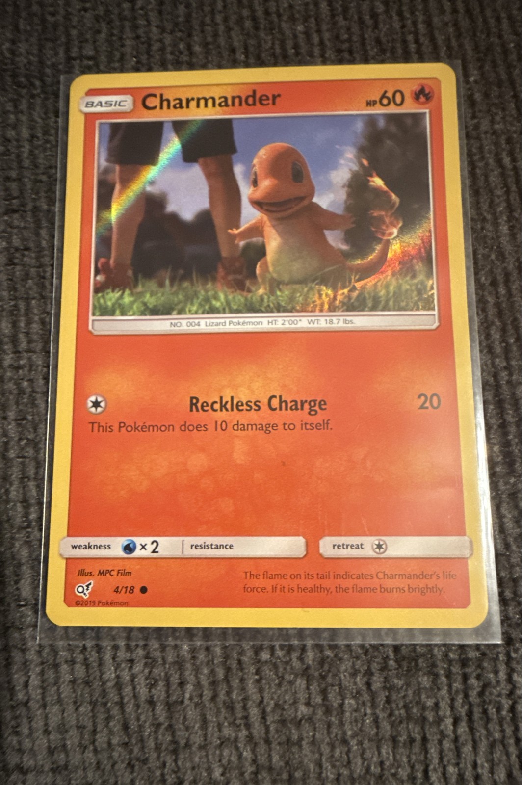 Charmander 4/18 McDonald’s 25th Anniversary Holo Pokemon Card NM