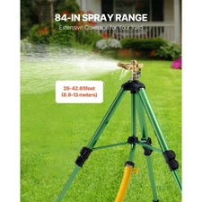 VEVOR Impact Sprinkler on Tripod Base, Heavy Duty Tripod Sprinklers with Brass H