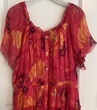 NWT Sundance Catalog Women’s Pink Floral Cressida Day Dress Size M