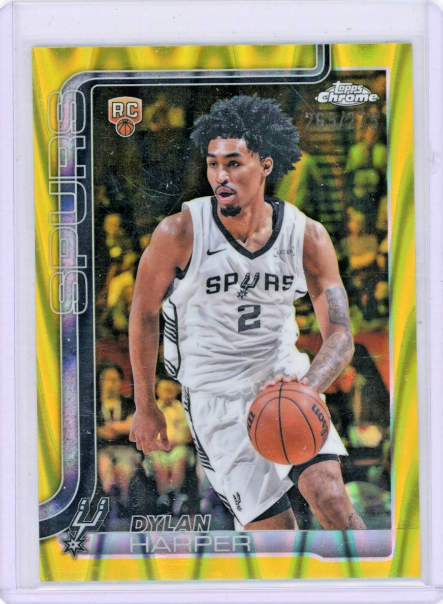 2025 Topps Chrome Dylan Harper #252 Yellow RayWave Refractor 265/275