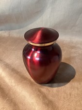 Crimson Pet memorial/ urn. Metal Screw on top. New without packaging