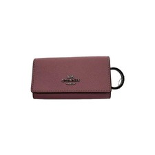 Coach key case PNK leather ladies