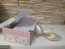 Rainbow Club Letty bridal shoes wedding satin pumps size 36 ivory/cream