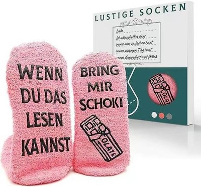 IZoeL Witzige Socken mit Geschenkbox Mama Schwester Freundin Spruch Wenn Du Das
