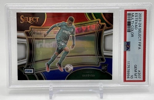2023-24 PANINI SELECT FIFA MULTI-COLOR #157 ESTEVAO PSA 10 FIELD LEVEL!