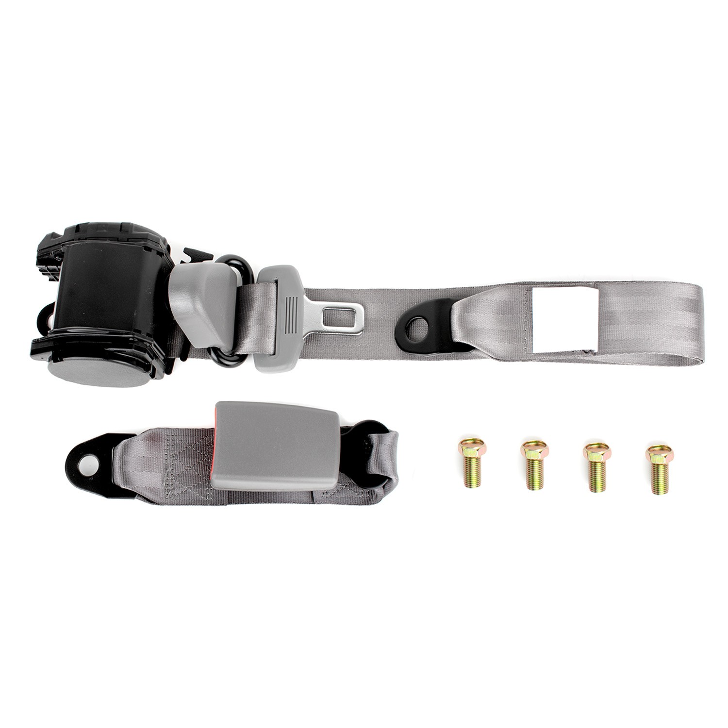Set Safety 3 Point Retractable Car Seat Lap Belt Adjustable Kit Universal