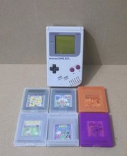 Nintendo Game Boy Grey Handheld System DMG-01 1989 With 6 Games