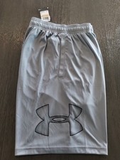 Under Armour Men's Tech Graphic Shorts 1306443 Size S Steel Gray