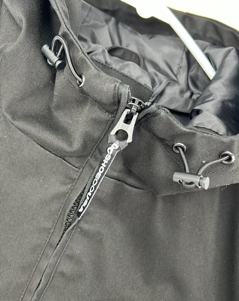 DC Men's Black mastaford Jacket Size large Hooded Full Zip Great Condition - Image 4 of 4