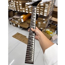 Electric Guitar Neck Maple 25.5 Inch 24 Frets Rosewood Fretboard Flame Inlay