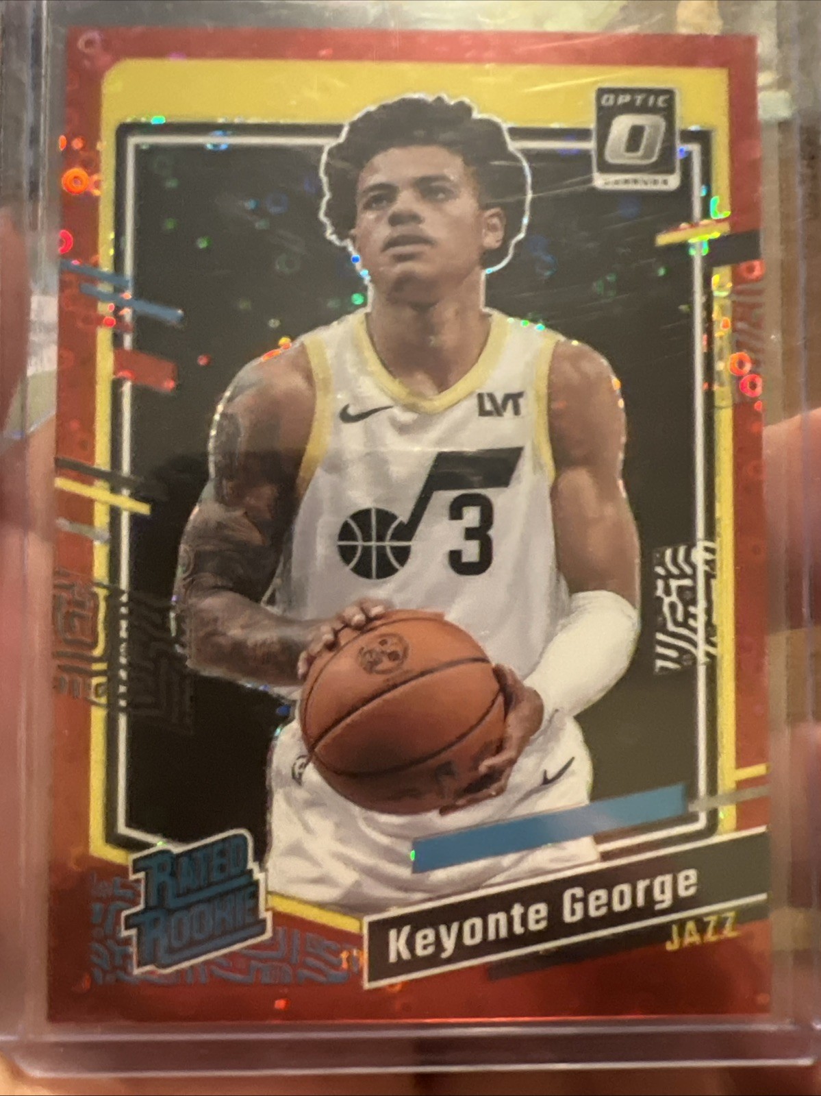 2023-24 Donruss Optic - Rated Rookie Keyonte George Red Fast Break Prizm /75