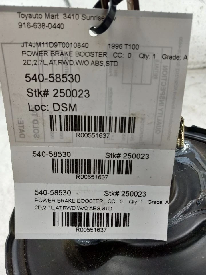 Potenciador de freno de 4 cilindros para 94-98 T100 Foto 3 de 4