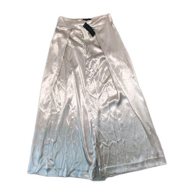 Banana Republic NEW Lame Draped Trouser Women Size 4 Pleated Wide Leg Metallic