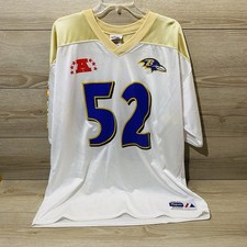 Vintage Ray Lewis Autographed Super Bowl XXXV Jersey Mens XL Majestic Ravens