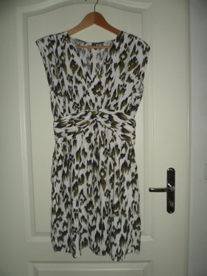 Sommerkleid von Scotch&Soda, Größe 36,  weiß mit animal print