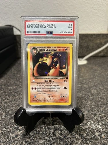 2000 Pokémon Team Rocket Dark Charizard -Holo PSA 7 #4