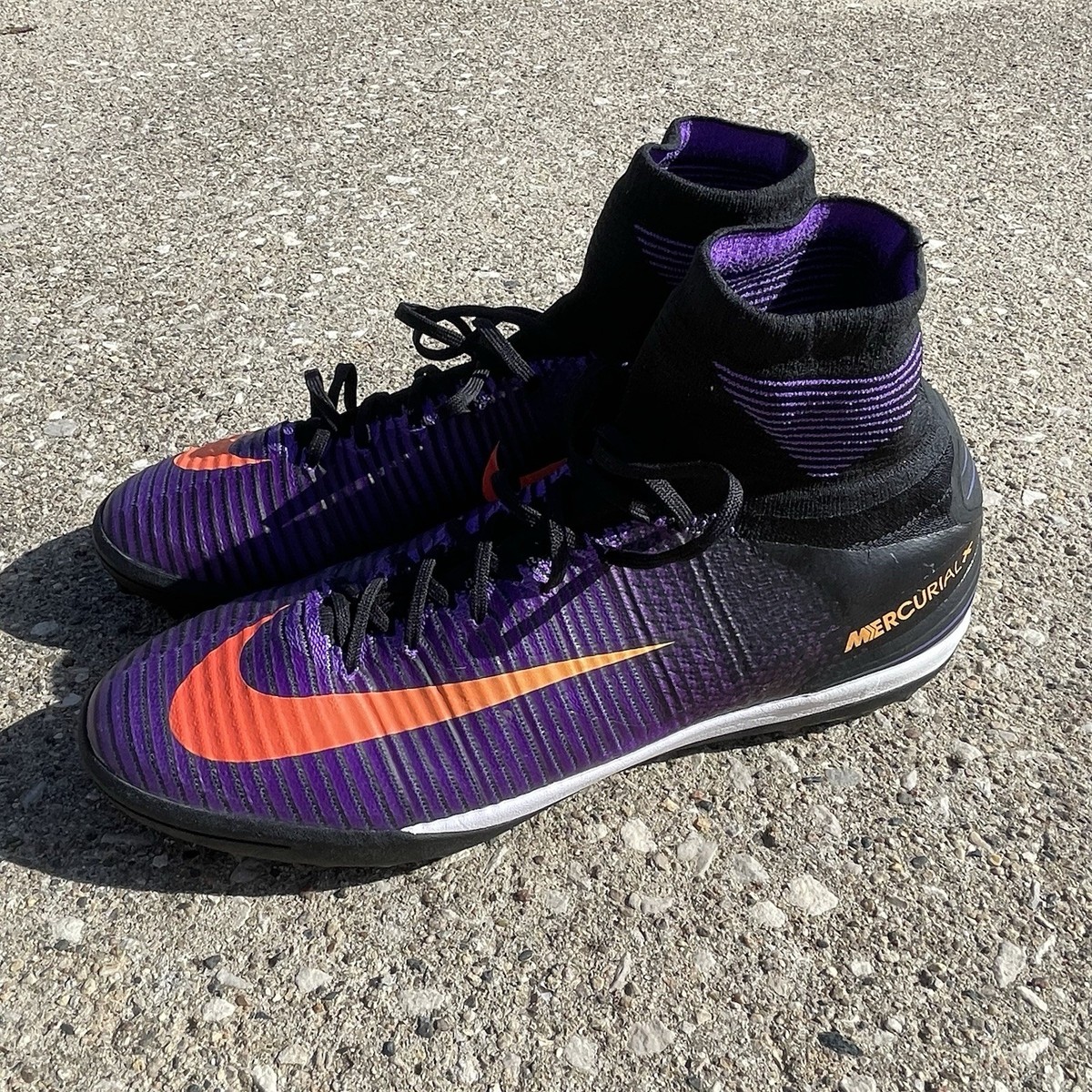 Nike MercurialX Proximo II 2 TF Mens 12 Black Crimson Purple Shoes