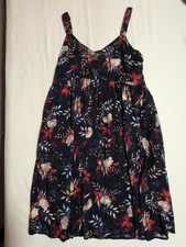 Dark Blue Floral Dress