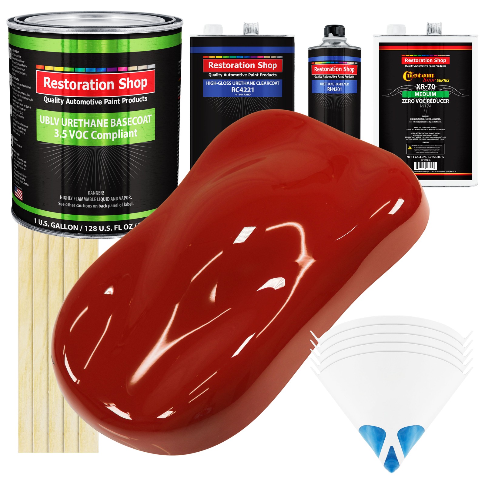 Candy Apple Red Gallon Kit Low VOC URETHANE BASECOAT Car Paint Kit