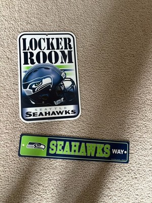 WinCraft Seattle Seahawks Locker Room & Seahawks Way Metal Wall Sign