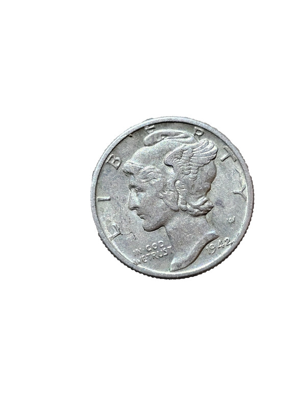 1942 U. S. Silver dime error coin mint condition.