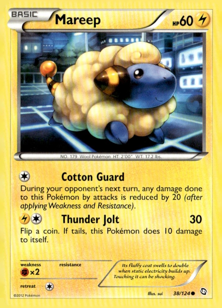 Mareep Common Dragons Exalted 38/124 Pokémon TCG