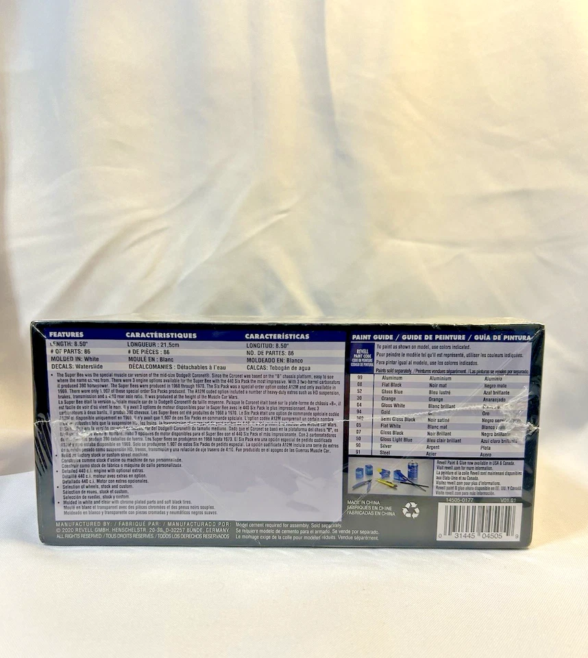 MONOGRAM DODGE 1969 Super Bee 440 Six Pack model kit NEW in Factory SEALED Box - Image 4 of 4