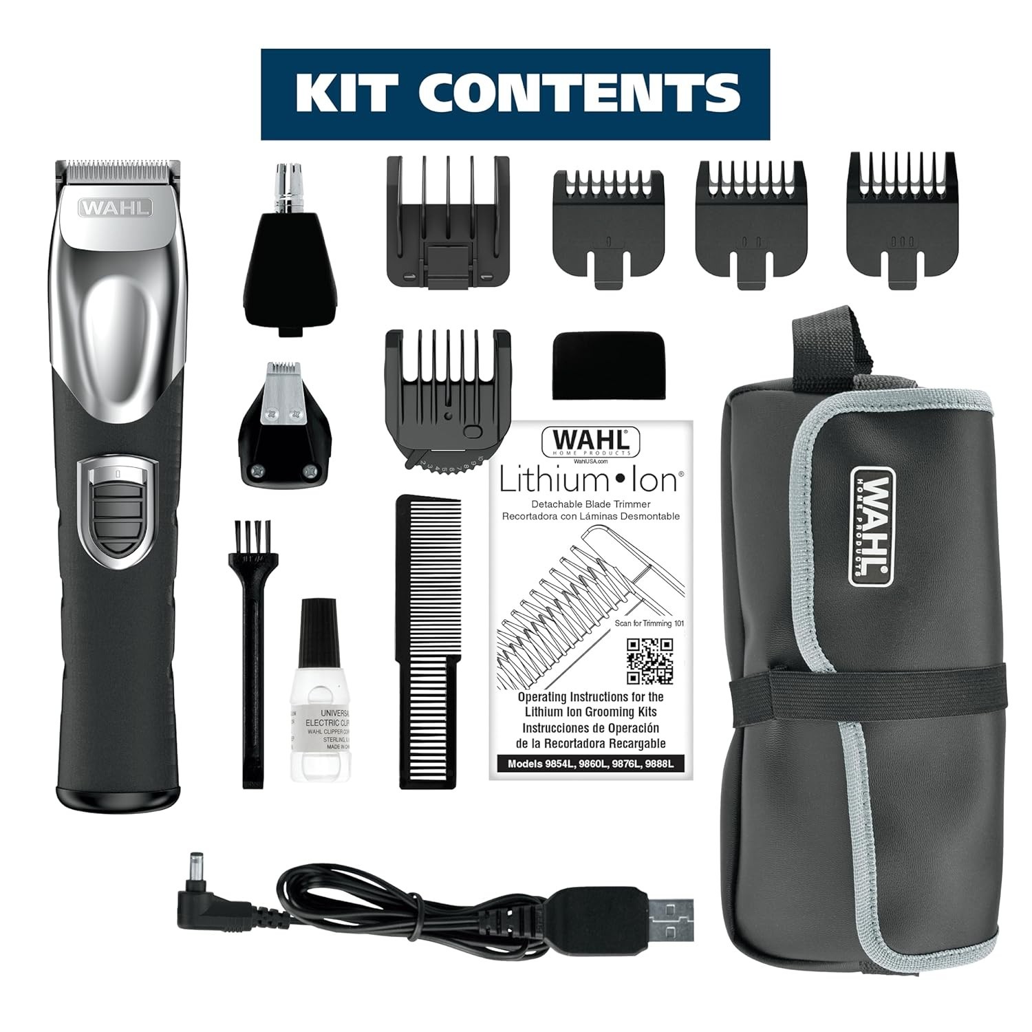 Wahl USA Rechargeable Lithium-Ion All-in-One Beard Trimmer  