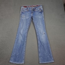 Rock Revival Jeans Womens 28 Blue Amy Boot Bootcut Distressed Denim BJR0128