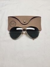 62 14mm VINTAGE BAUSCH  LOMB RAY-BAN AVIATOR SUNGLASSES W/ CASE MADE IN USA