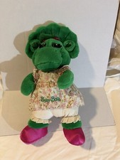 Vintage 12" Baby Bop Plush Wearing Dress Extremely Rare Barney and Friends