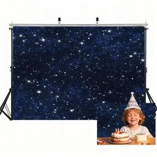 10x10ft Night Sky Backdrop for Boys or Girls Birthday Party Decor
