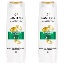 Image of Pantene Smooth & Sleek 3 in 1 Shampoo , Conditioner and Treatment - 2×250ml