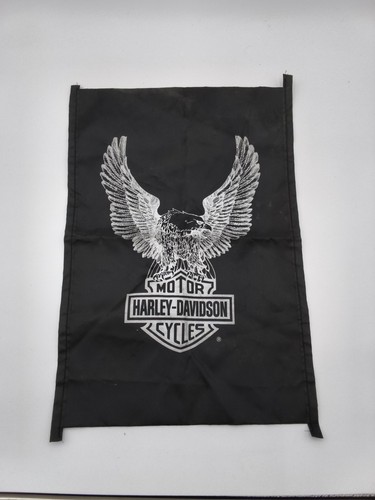 Harley Davidson Motorcycles 21"x 14" Black Silver Flag