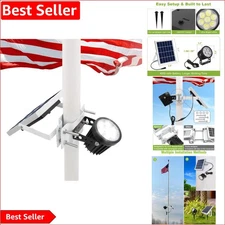 Solar-Powered Outdoor Flag Lighting - Durable & Adjustable, 500 Lumen Brightness