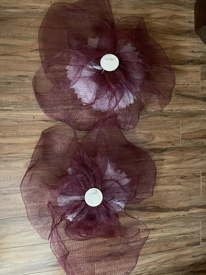 2 Unbranded Wine And Pink Wall Hangings Or Table Centerpieces - Image 2 of 2