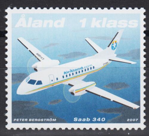 Saab 340 Flugzeug Golden Air Aland Insel Finnland neuwertig postfrisch Briefmarke 2007 - Bild 1 von 1