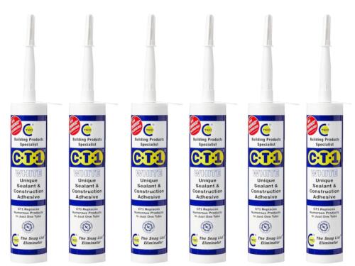 CT1 - Building Sealant & Adhesive Snag Tube for Virtually Any Material (6 Pack) - Afbeelding 1 van 21