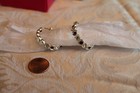 STUDIO 1886 AVON HOOP STYLE EARRINGS CRYSTAL W/ RED HEARTS SILVER TONE  — photo 6