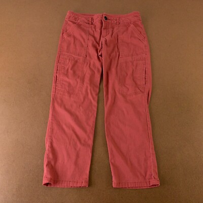 Maurices Women's Size 7/8 Terracotta Mid Rise Pocketed Soft Straight Leg Pants