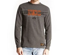 UNK NBA New York Knicks Rise Above Thermal Tee Top Charcoal Gray Mens L XL