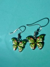 enamel butterfly earrings