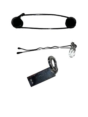 3 X CHRISTIAN DIOR - DIOR HOMME SILBER ANHÄNGER - SCHIEBE & PIN