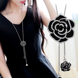 New Fashion Women Jewelry Chain Long Choker Crystal Pendant Statement Necklace