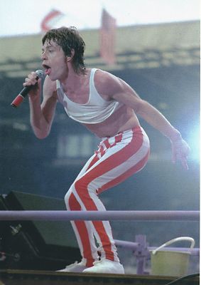 MICK JAGGER  PHOTO THE ROLLING STONES 1982 HUGE 12 INCH UNIQUE EXCLUSIVE IMAGE 